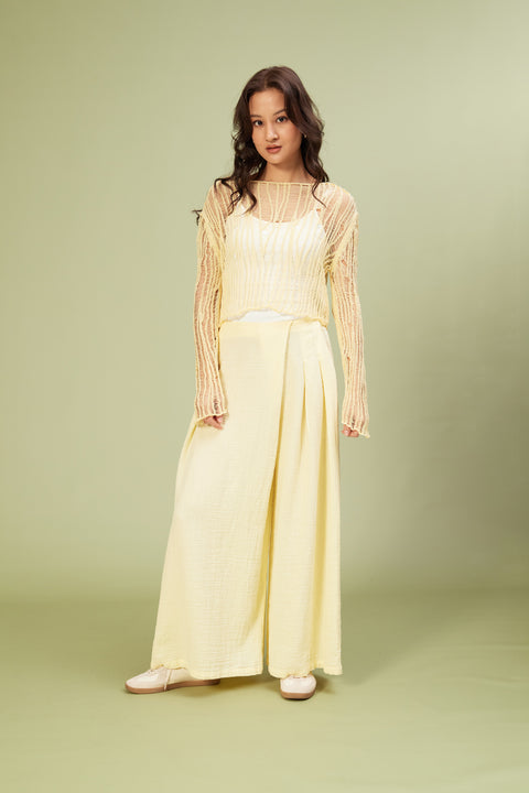 SARI — AJURLU TRİKO BLUZ