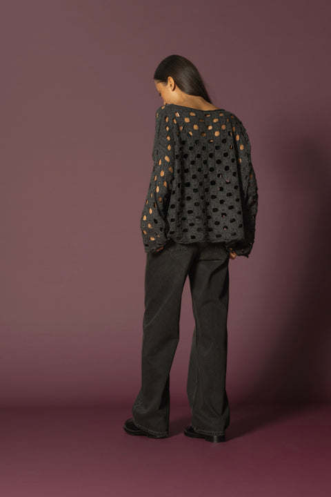 ANTRASİT — AJURLU TRİKO KAZAK