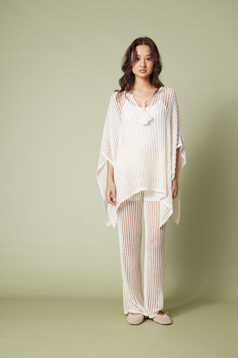 HAM EKRU — AJURLU TRİKO PANTOLON