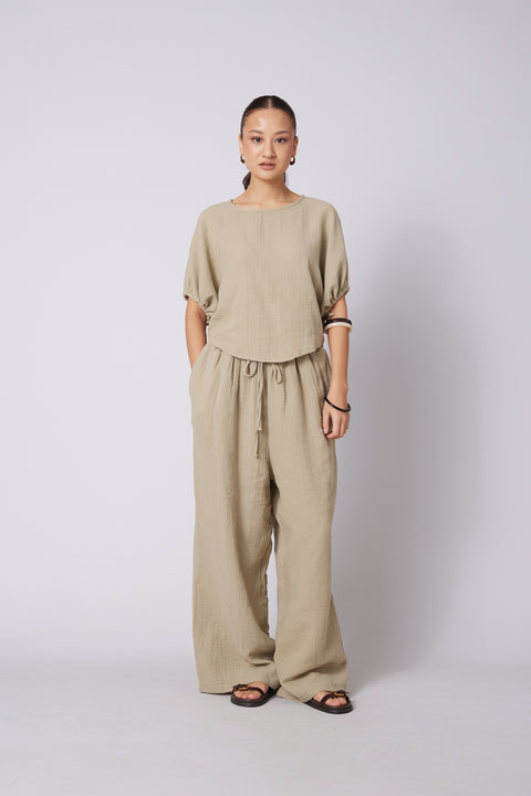 ADAÇAYI — BAĞCIKLI STRAIGHT FIT PANTOLON