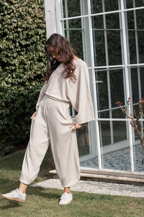 BEJ — BELİ LASTİKLİ BALON PANTOLON
