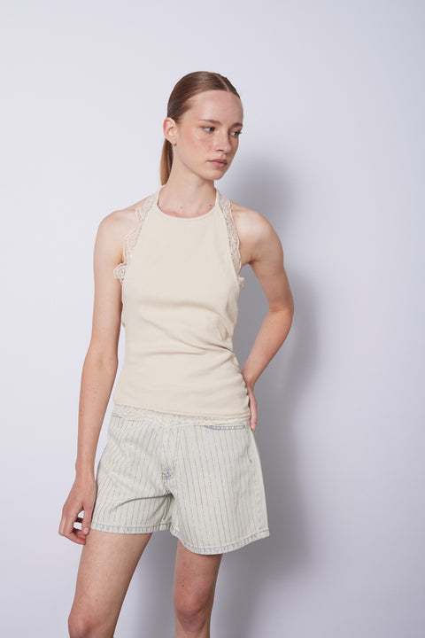 BEJ — DANTEL DETAYLI HALTER TOP