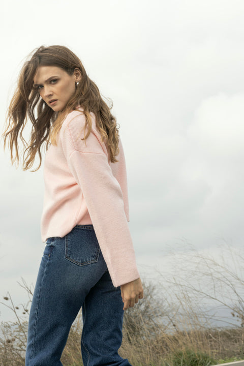 PEMBE — FERMUARLI TRİKO HIRKA