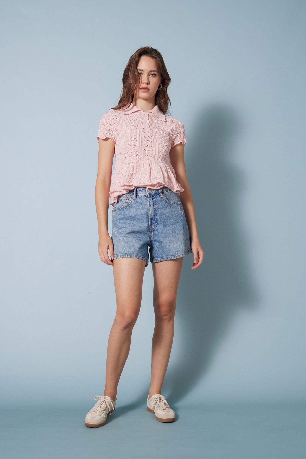 FIRFIRLI POLO YAKA TRİKO BLUZ