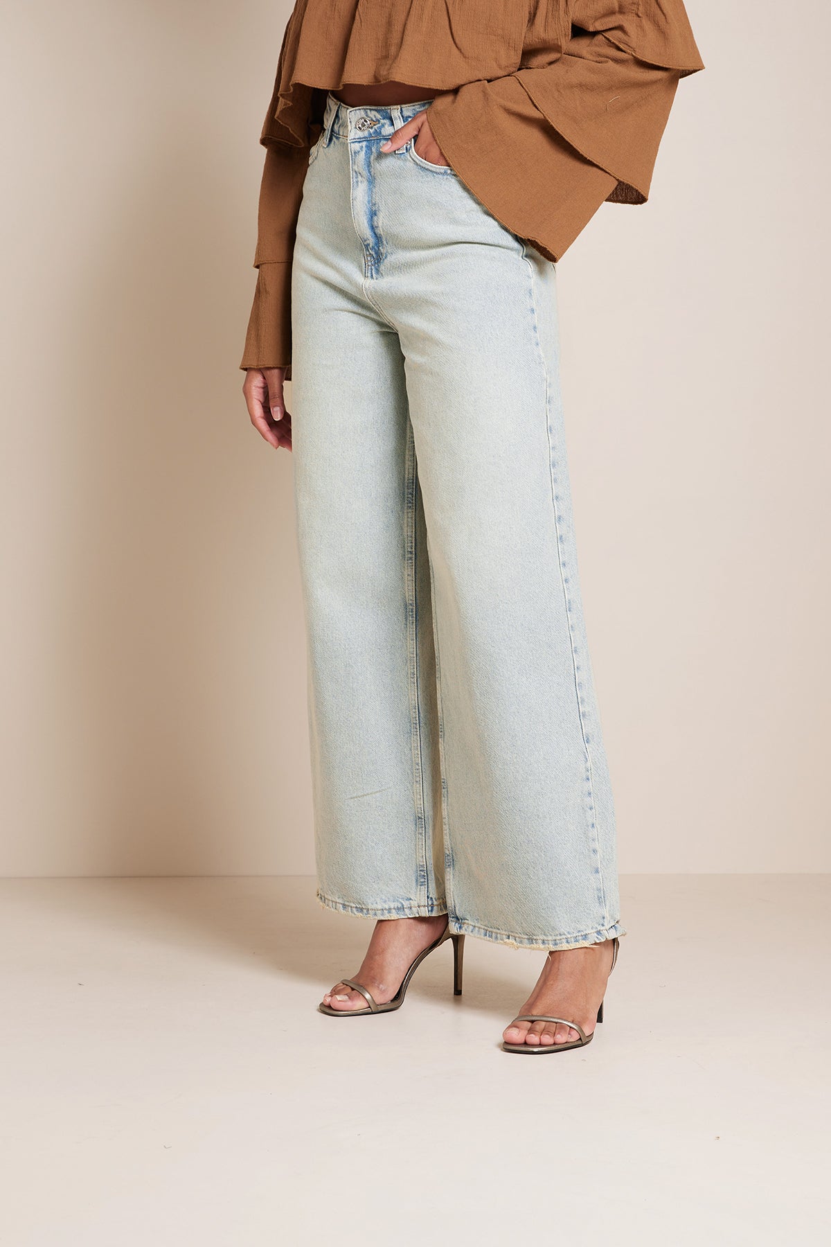 GENİŞ KESİM DENIM PANTOLON