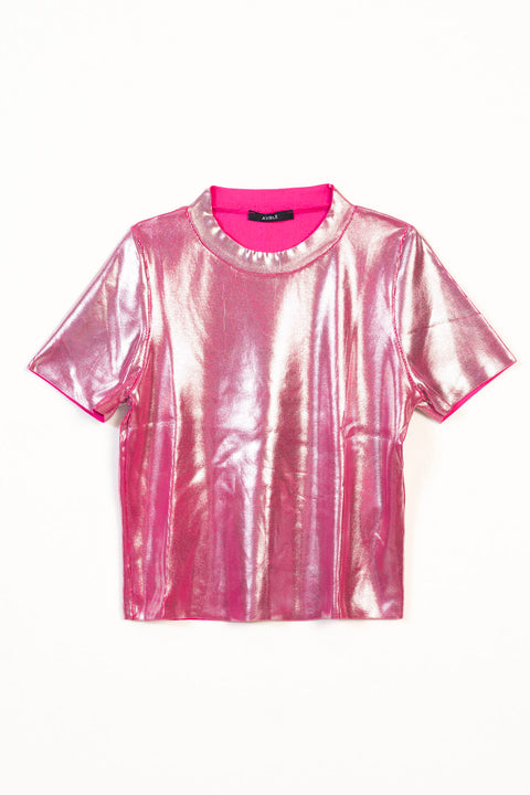 FUŞYA — METALİK TRİKO T-SHIRT