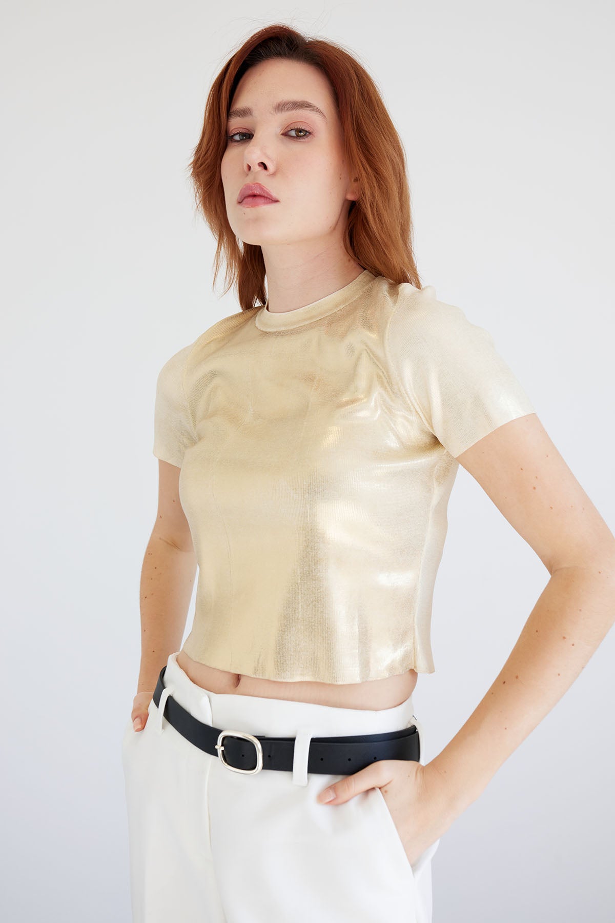 METALİK TRİKO T-SHIRT