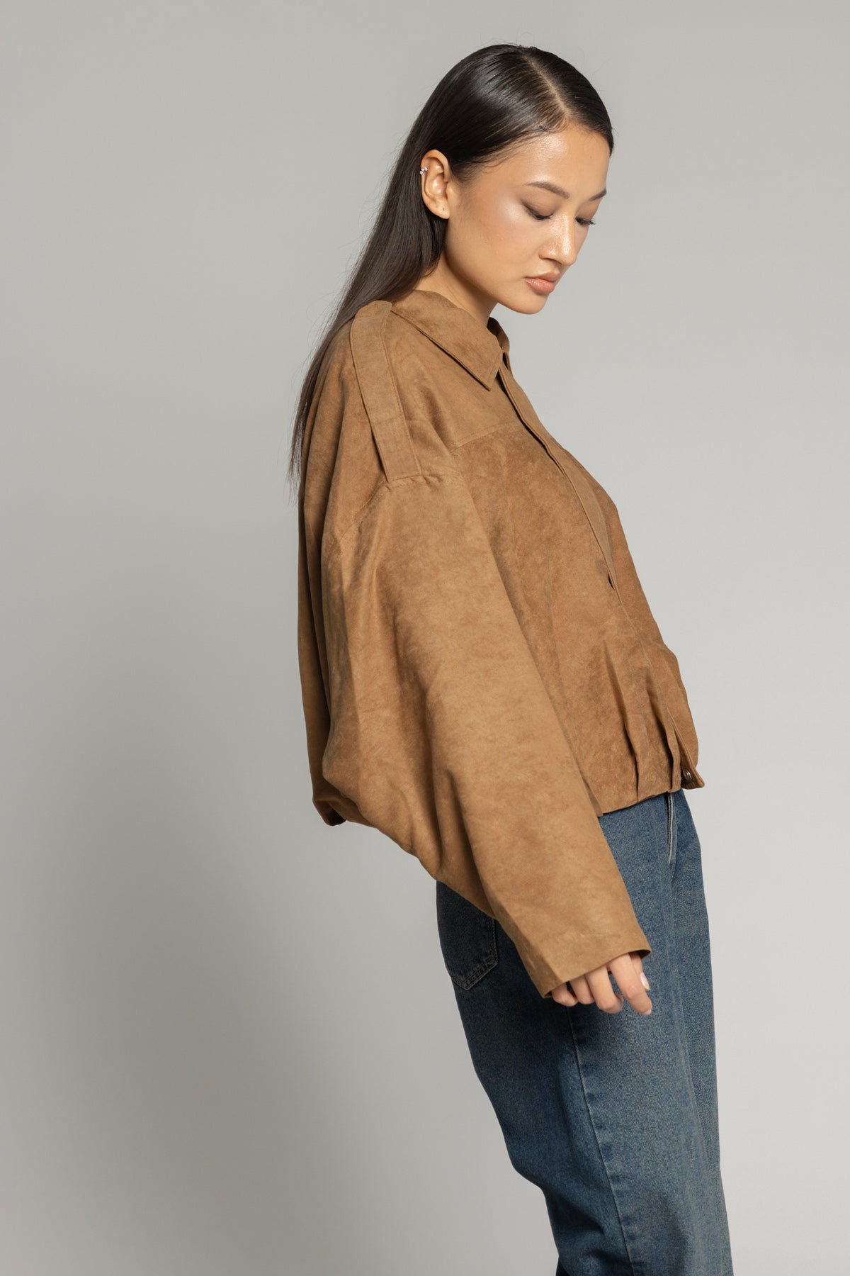 OVERSIZE SÜET BOMBER CEKET