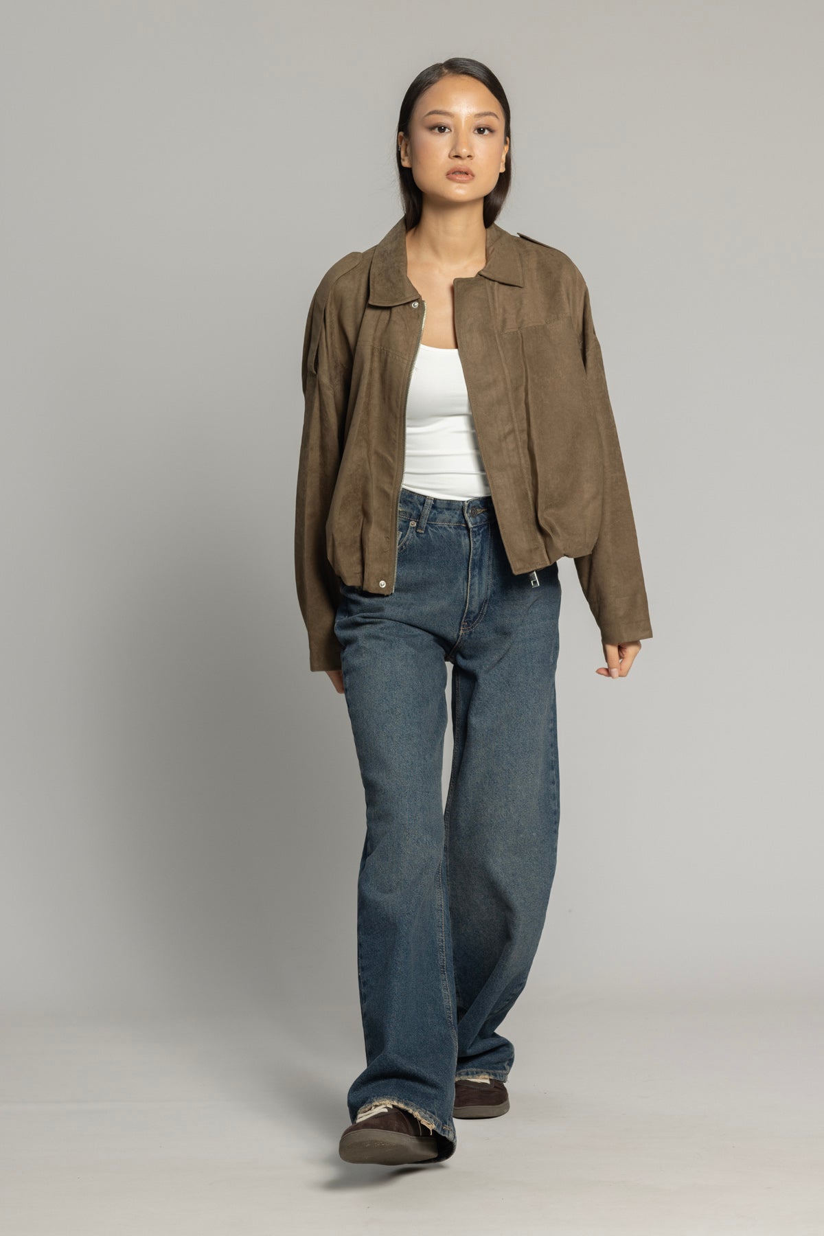 OVERSIZE SÜET BOMBER CEKET