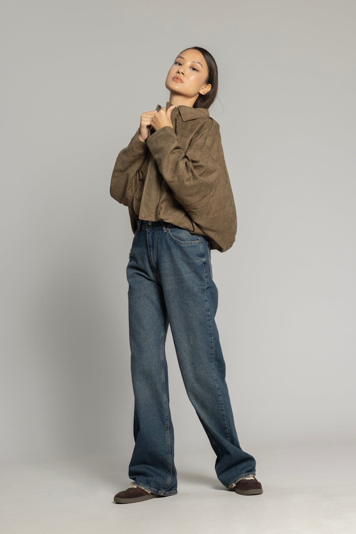 OVERSIZE SÜET BOMBER CEKET