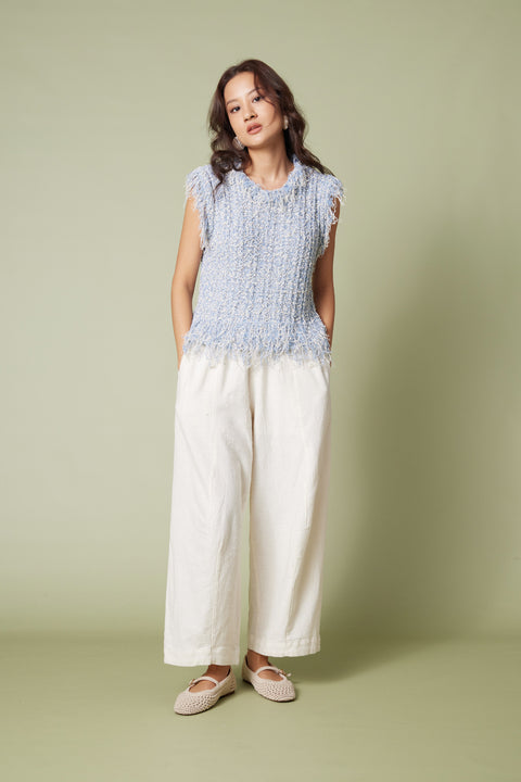 EKRU — PAMUKLU BARREL FIT PANTOLON