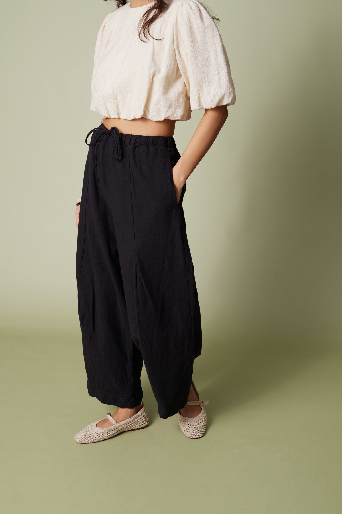 PAMUKLU BARREL FIT PANTOLON