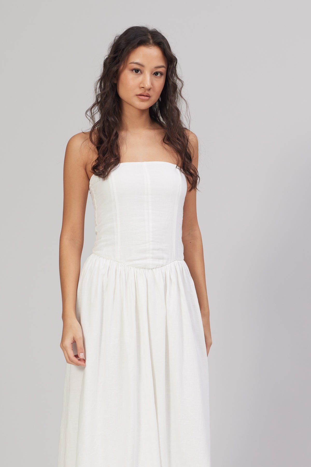 STRAPLEZ MAXI ELBISE
