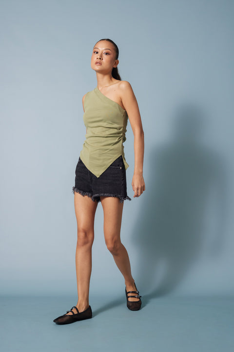 HAKİ — TEK OMUZLU ASİMETRİK TOP