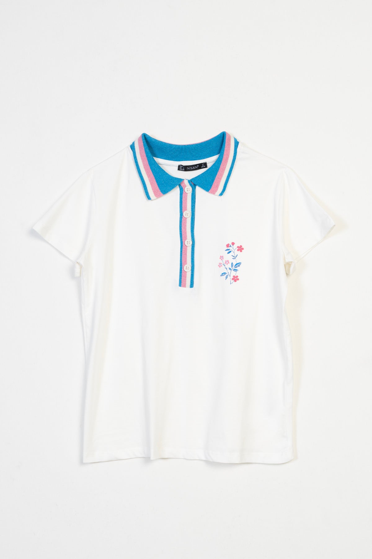 TRİKO YAKALI BASKILI T-SHIRT