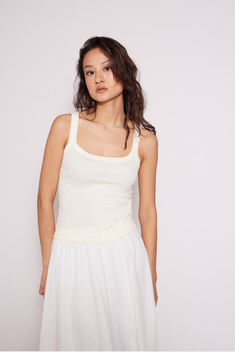 NATUREL — U YAKA ASKILI PAMUKLU TOP