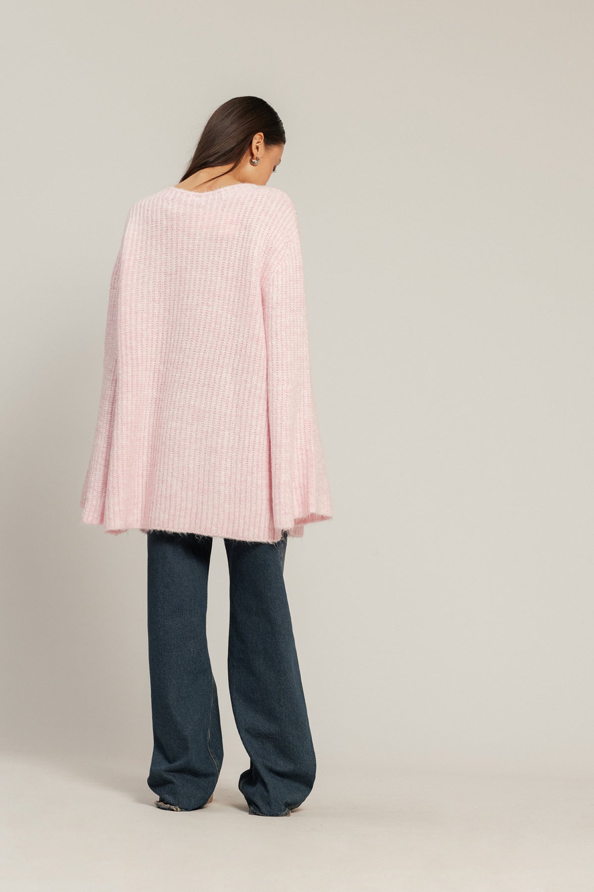 YIRTMAÇLI OVERSIZE TRİKO KAZAK