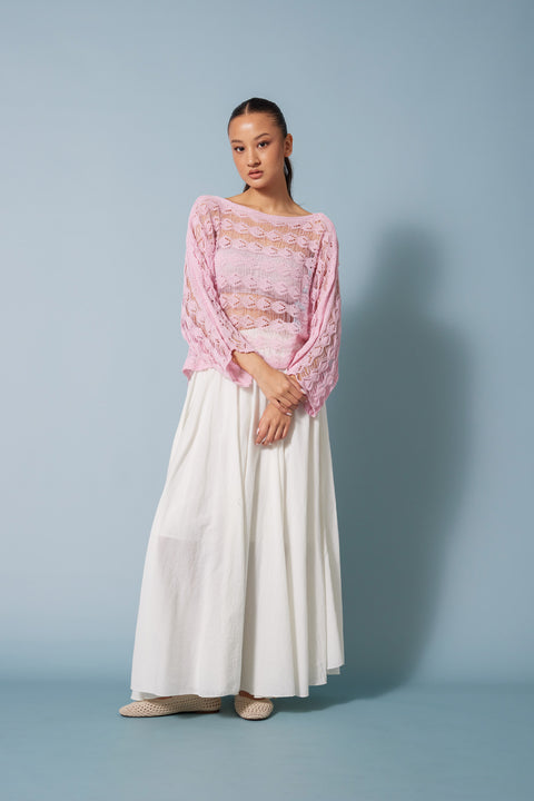 PEMBE — AJURLU TRİKO BLUZ
