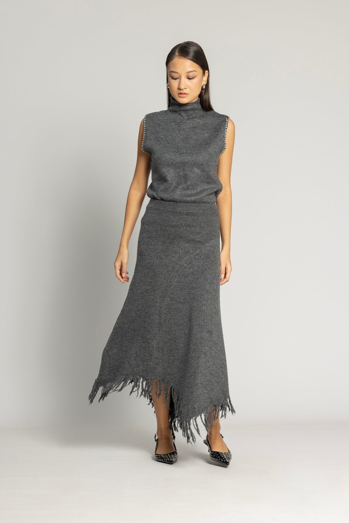 ASİMETRİK TRİKO ETEK