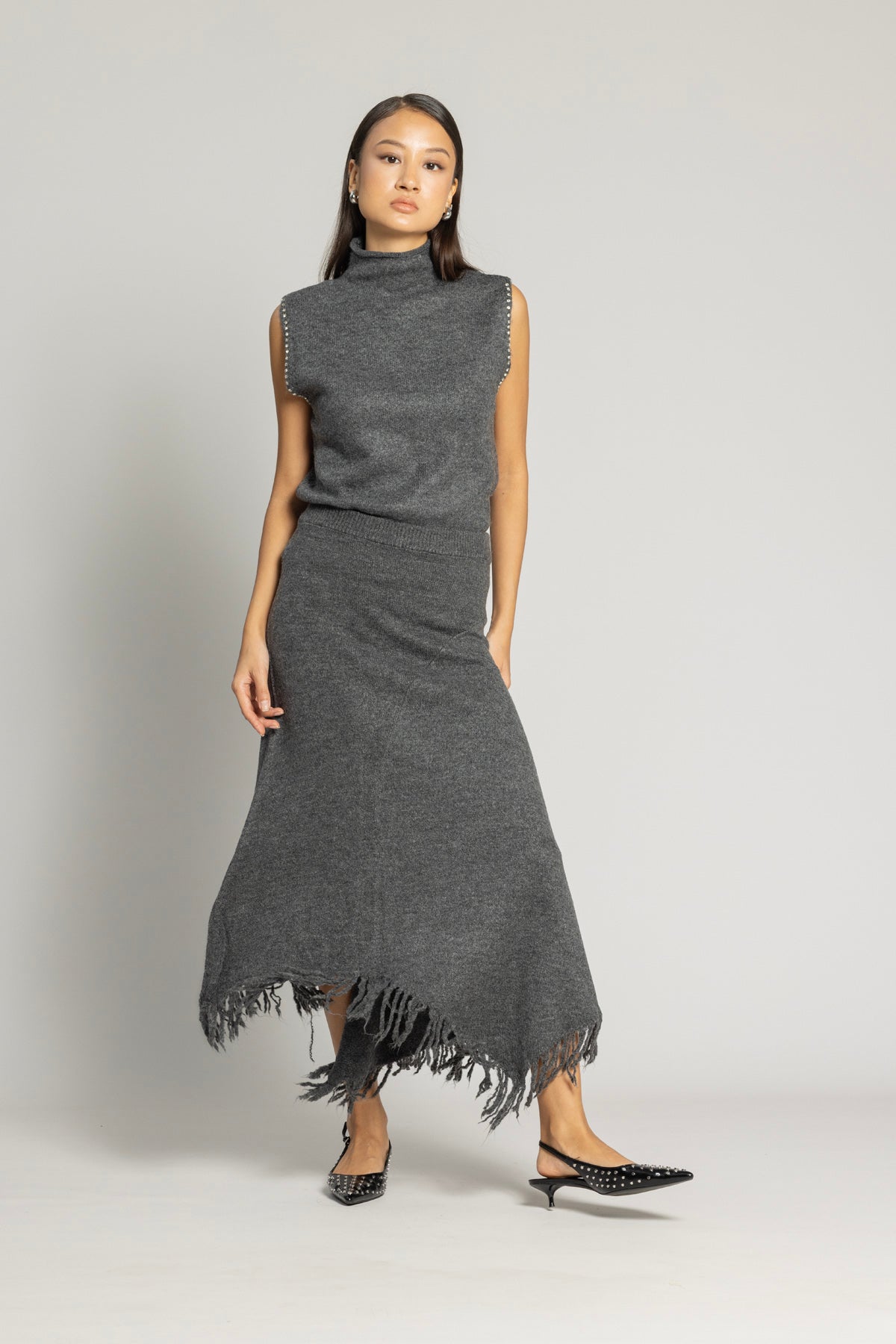 ASİMETRİK TRİKO ETEK