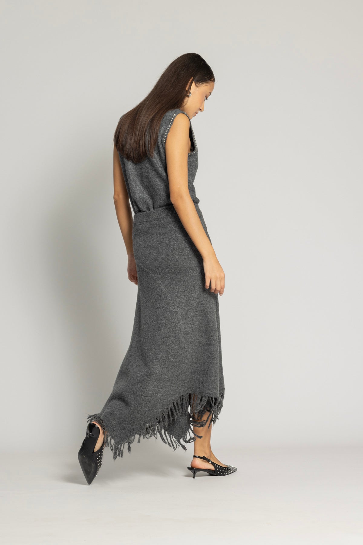 ASİMETRİK TRİKO ETEK