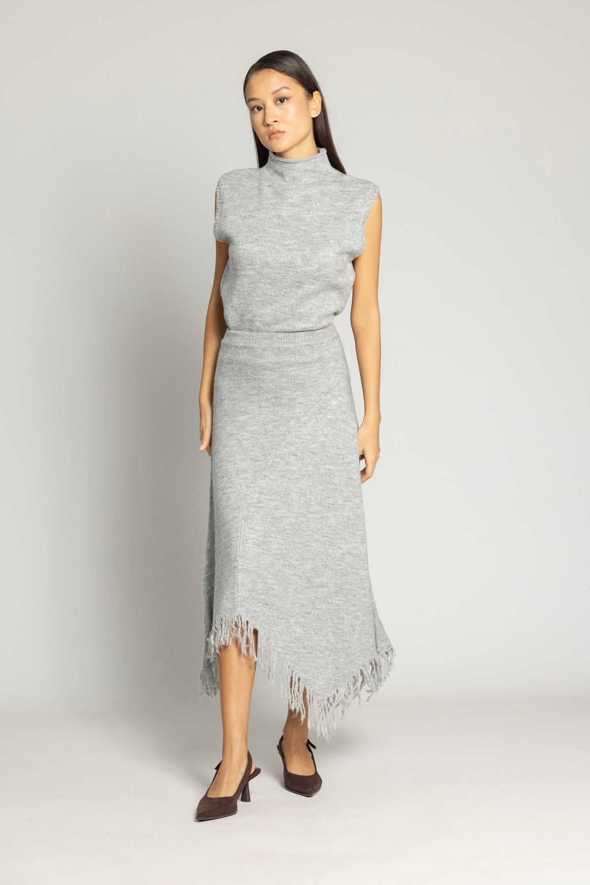 ASİMETRİK TRİKO ETEK