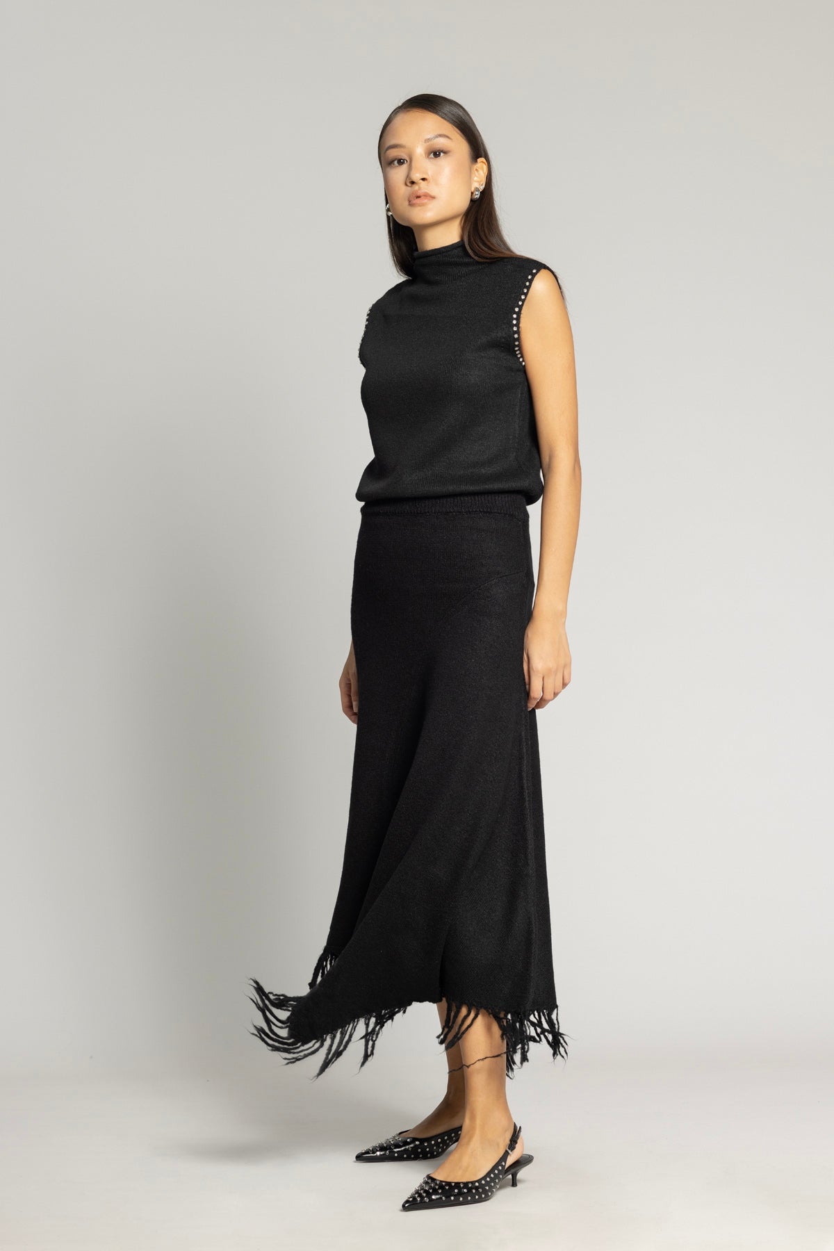 ASİMETRİK TRİKO ETEK