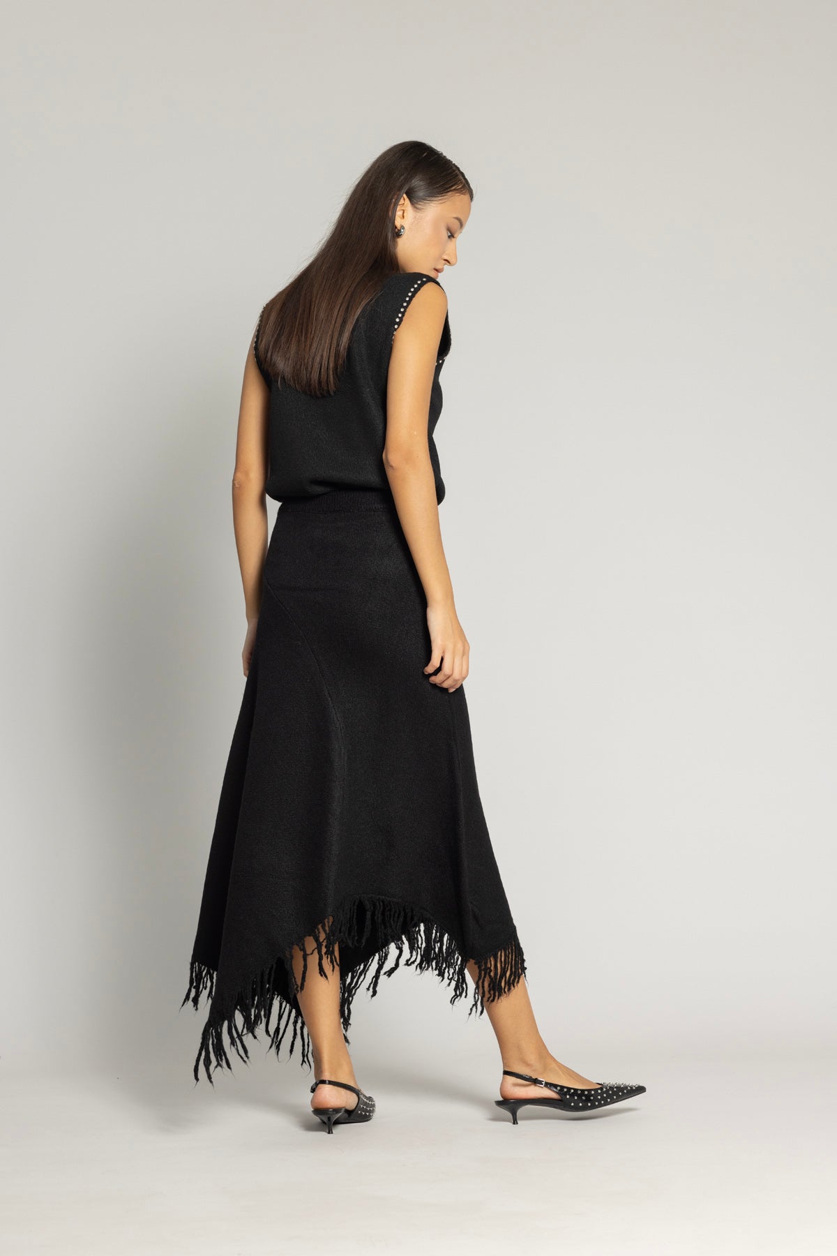 ASİMETRİK TRİKO ETEK