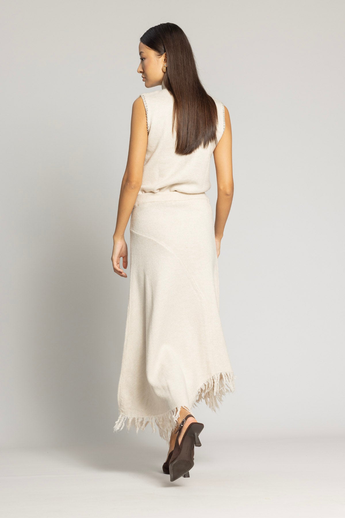 ASİMETRİK TRİKO ETEK