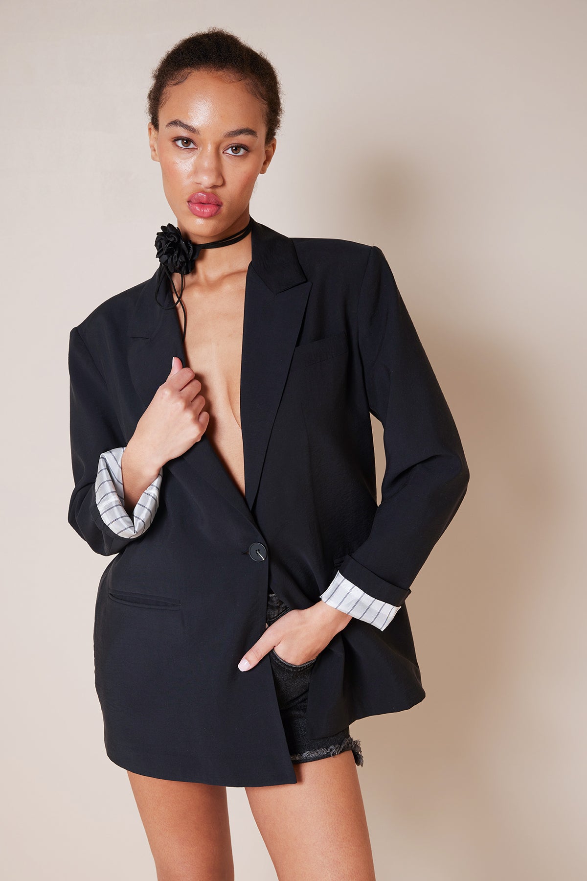 ASTAR DETAYLI BLAZER CEKET