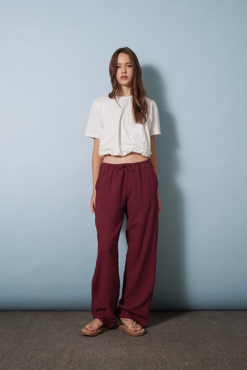 BORDO — BAĞCIKLI PANTOLON