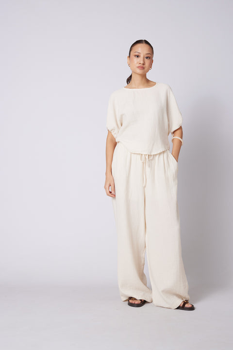 NATUREL — BAĞCIKLI STRAIGHT FIT PANTOLON