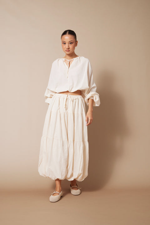 NATUREL — BELİ LASTİKLİ BALON ETEK