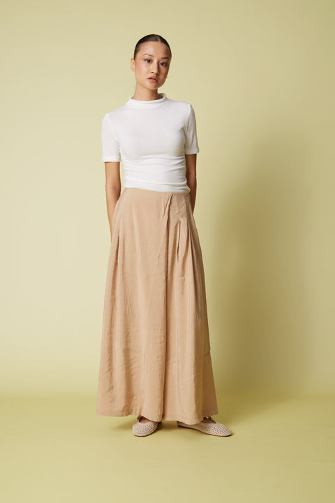 CAMEL — BELİ LASTİKLİ PAREO PANTOLON