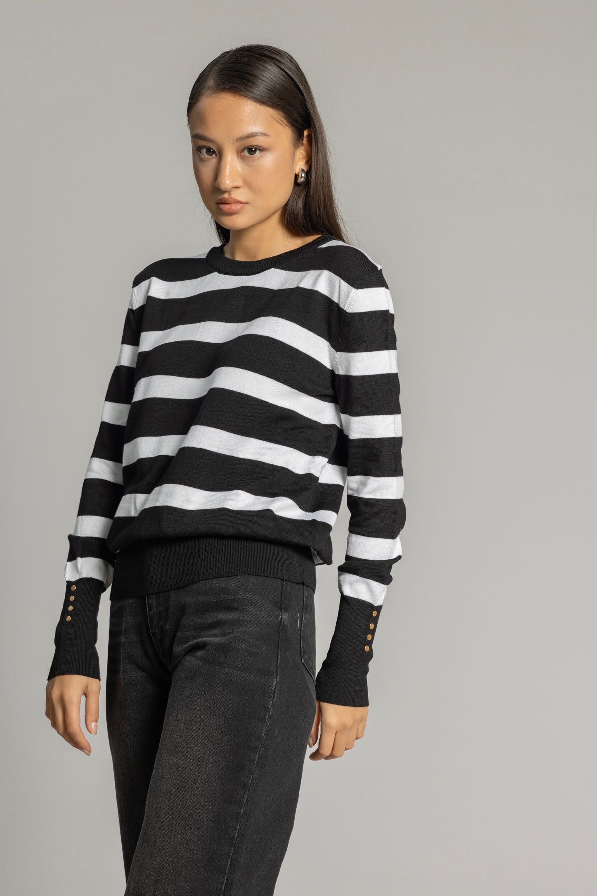 ÇİZGİLİ TRİKO BLUZ