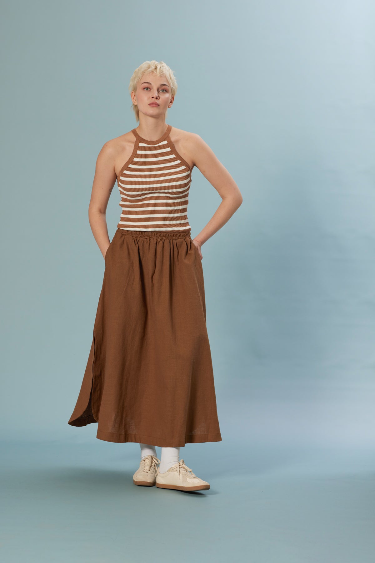 ÇİZGİLİ TRİKO ELBİSE