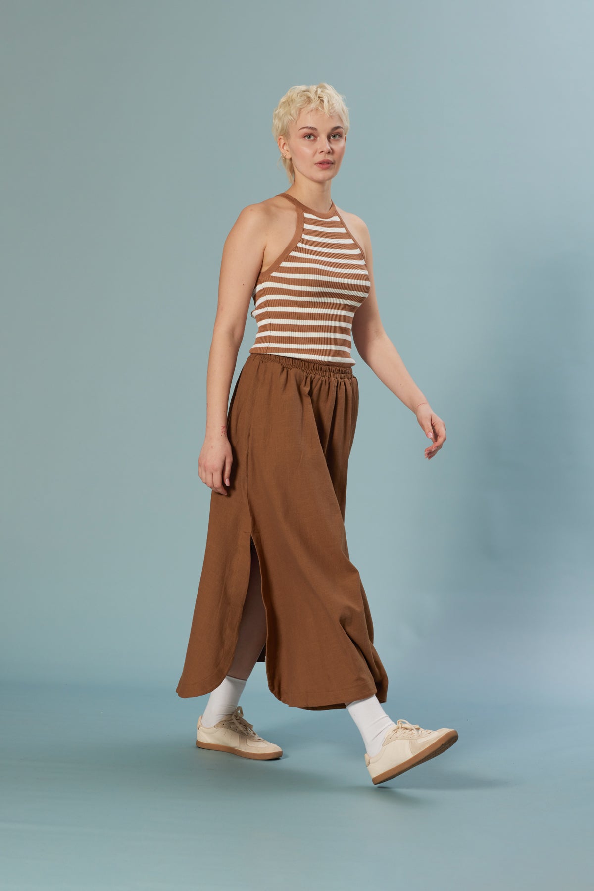 ÇİZGİLİ TRİKO ELBİSE