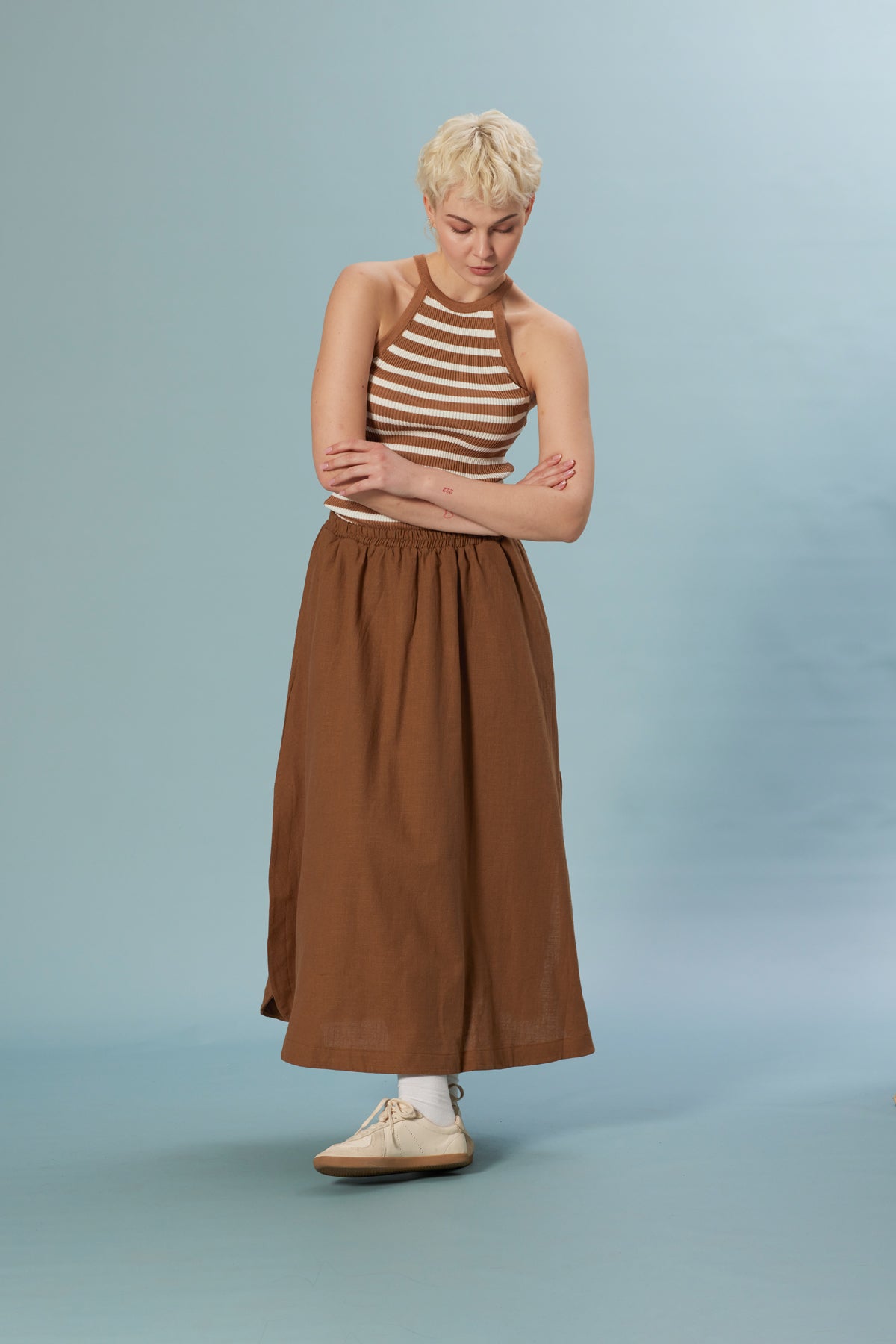 ÇİZGİLİ TRİKO ELBİSE