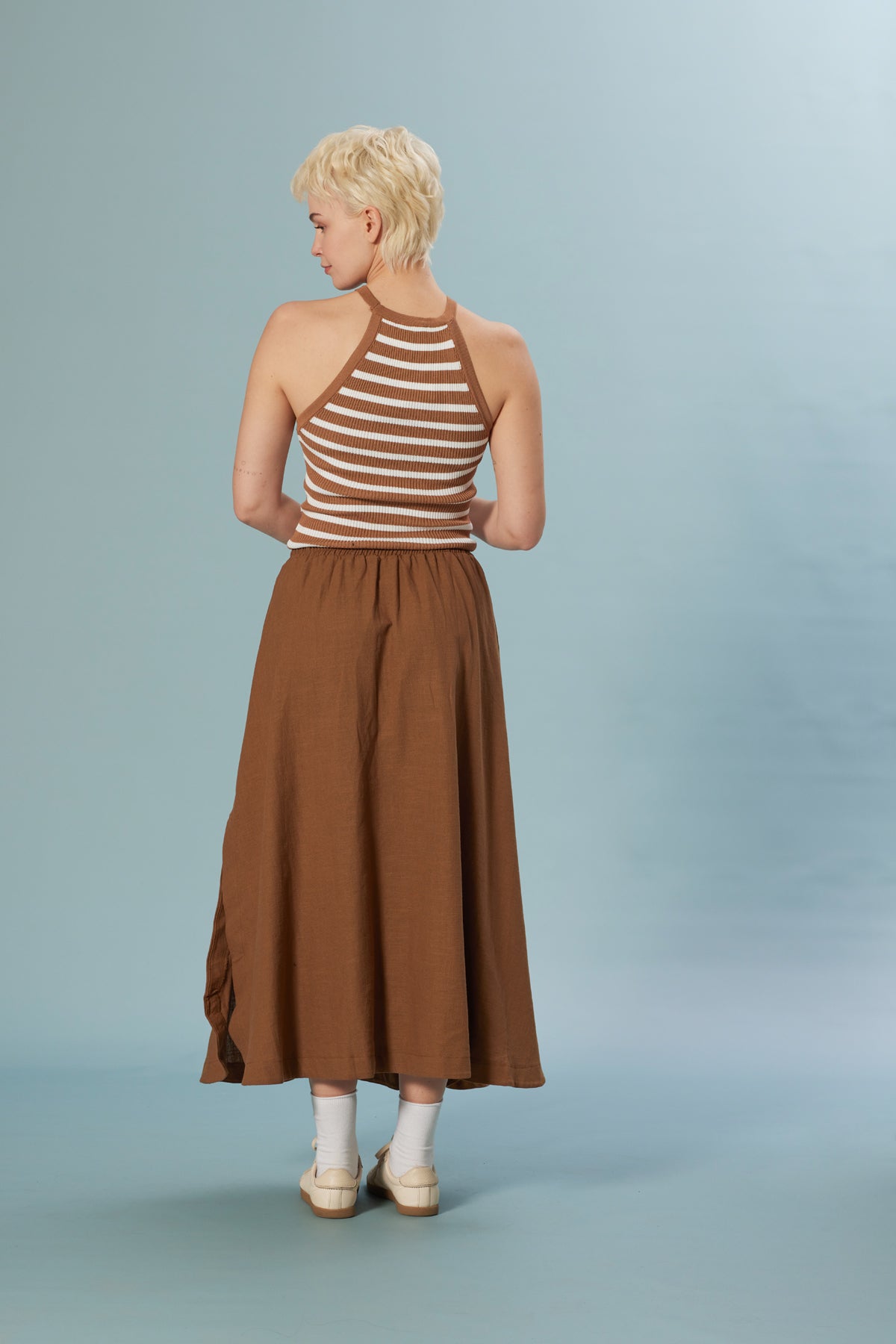 ÇİZGİLİ TRİKO ELBİSE