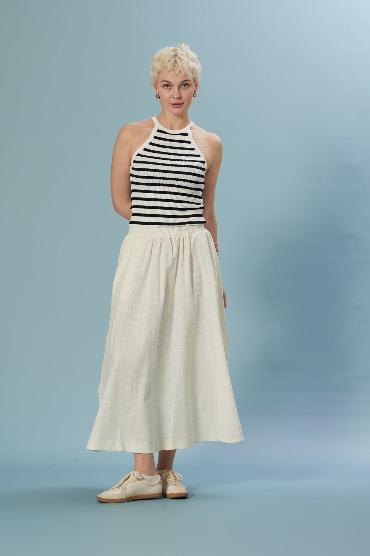 ÇİZGİLİ TRİKO ELBİSE