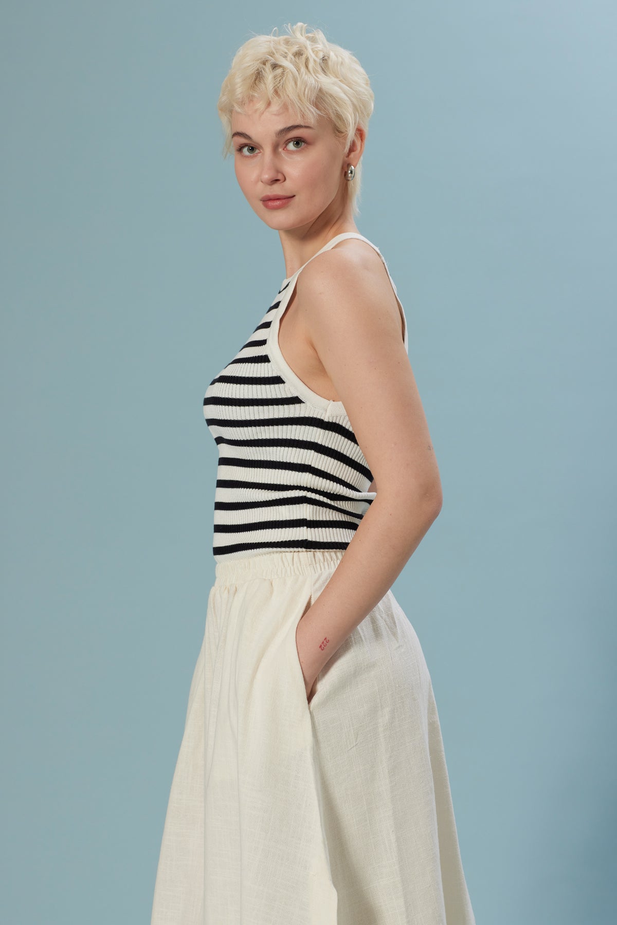 ÇİZGİLİ TRİKO ELBİSE