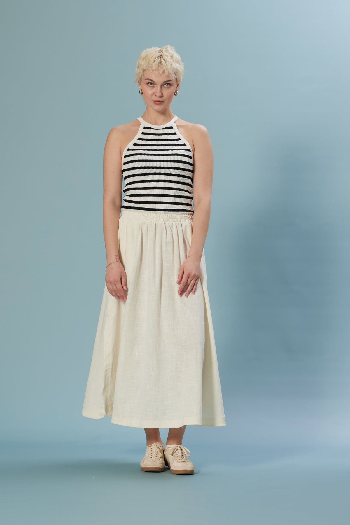 ÇİZGİLİ TRİKO ELBİSE