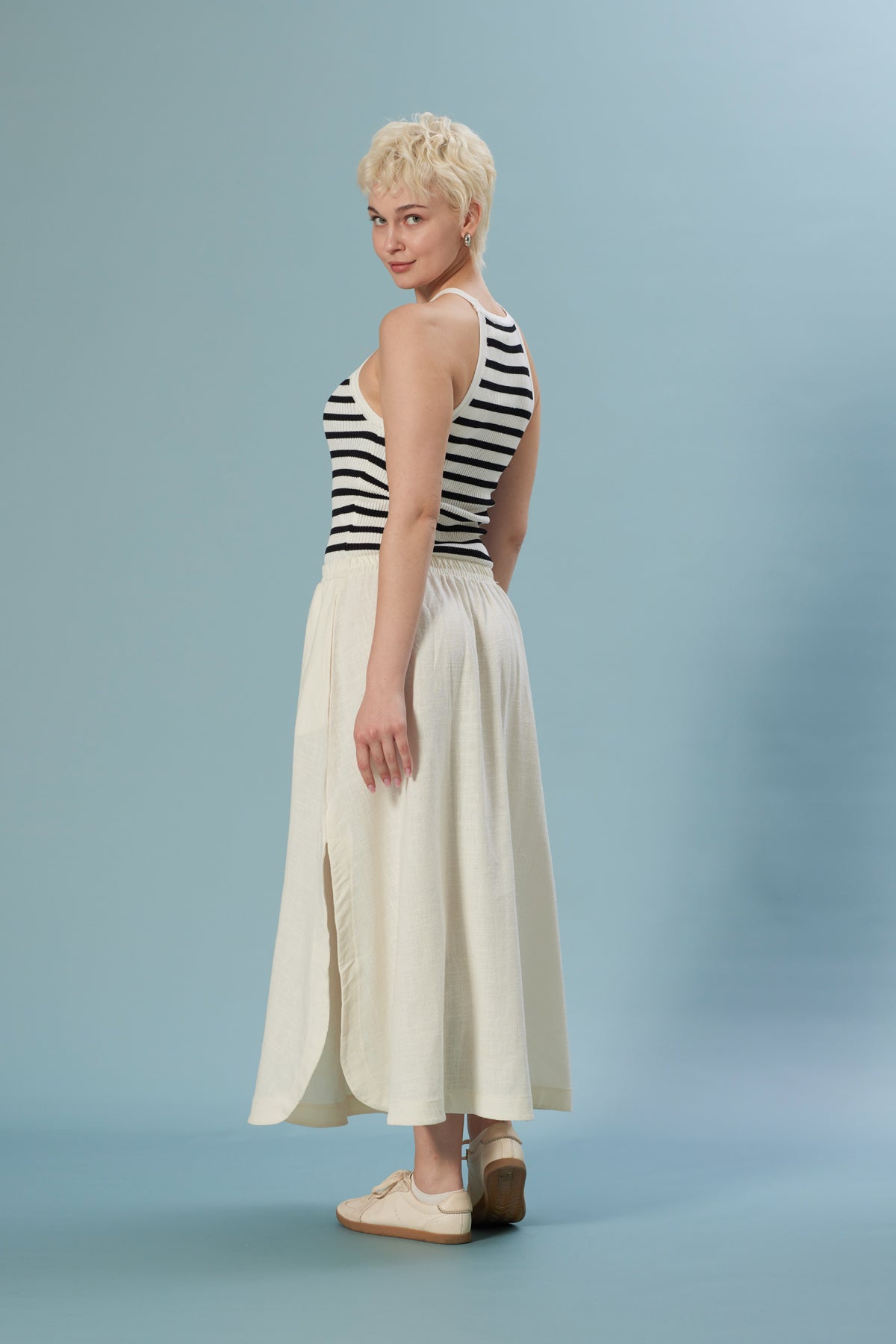 ÇİZGİLİ TRİKO ELBİSE