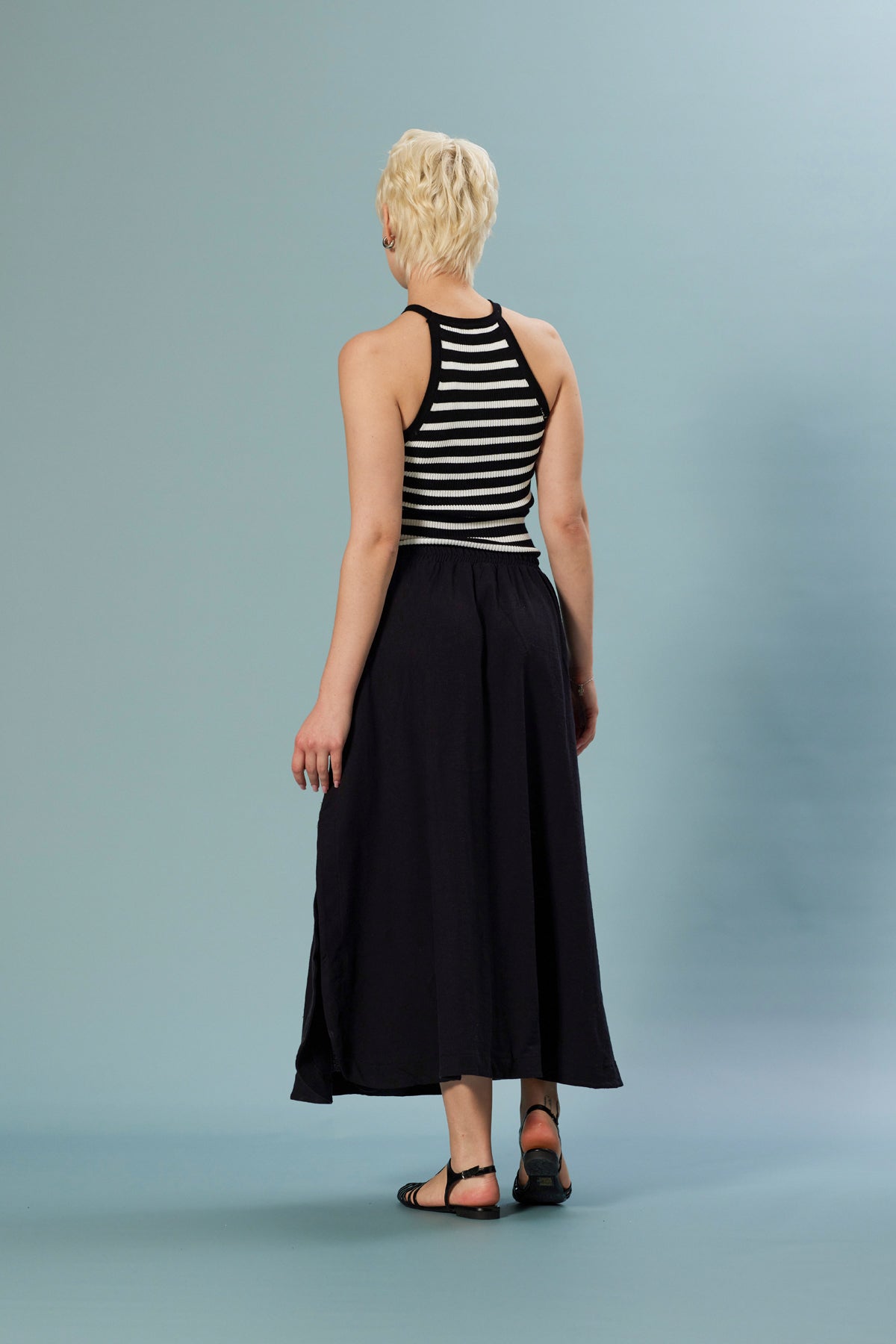 ÇİZGİLİ TRİKO ELBİSE