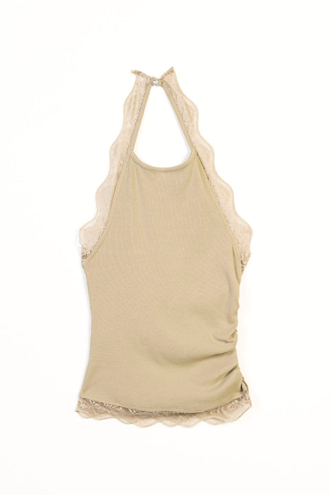ADAÇAYI — DANTEL DETAYLI HALTER TOP