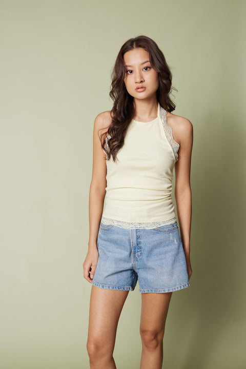 SARI — DANTEL DETAYLI HALTER TOP