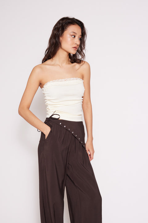 NATUREL — DANTEL DETAYLI STRAPLEZ TOP