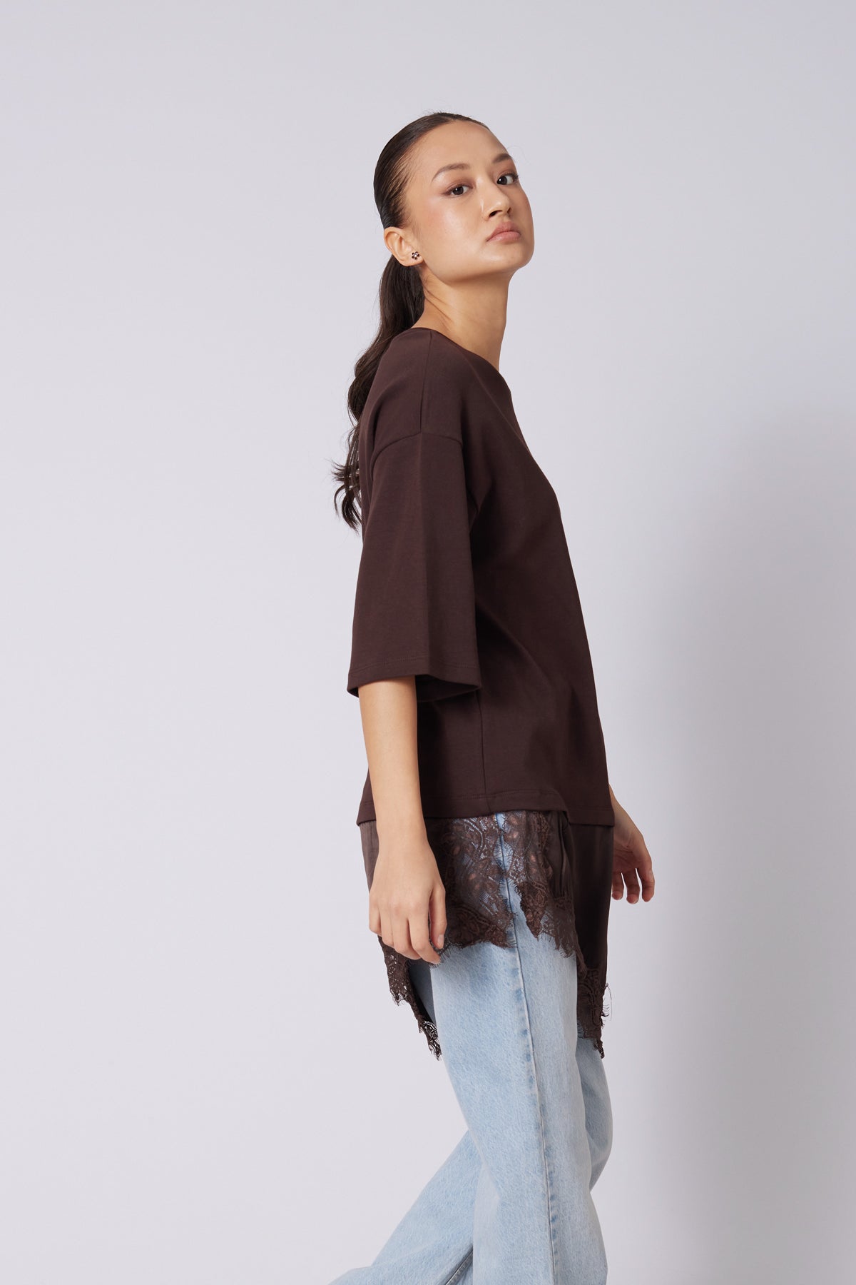 DANTELLİ KOMBİNE T-SHIRT