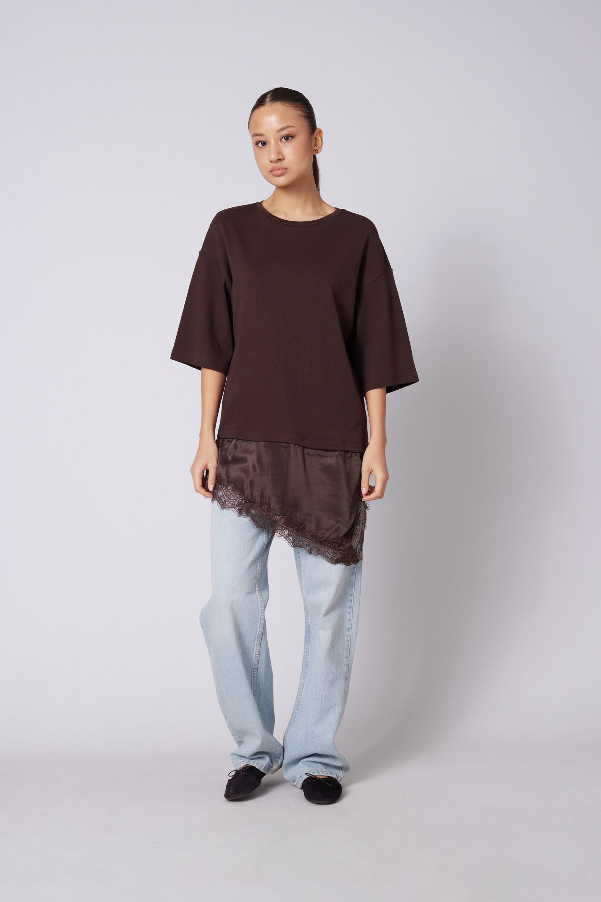 DANTELLİ KOMBİNE T-SHIRT