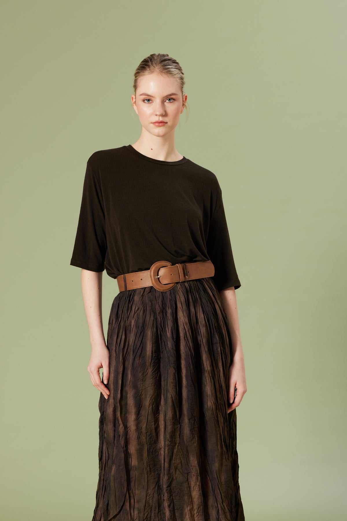 DESENLİ KEMERLİ ETEK